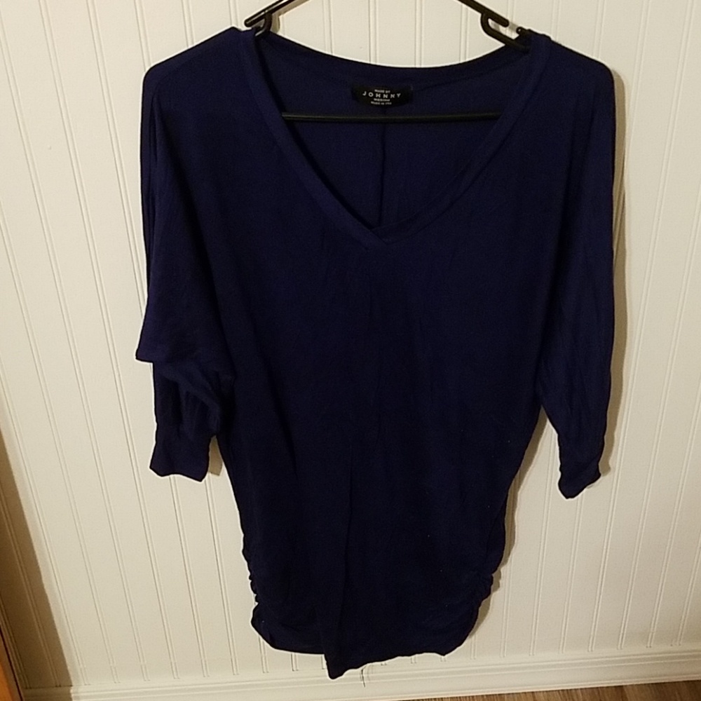 Made by Johnny navy blue womans top